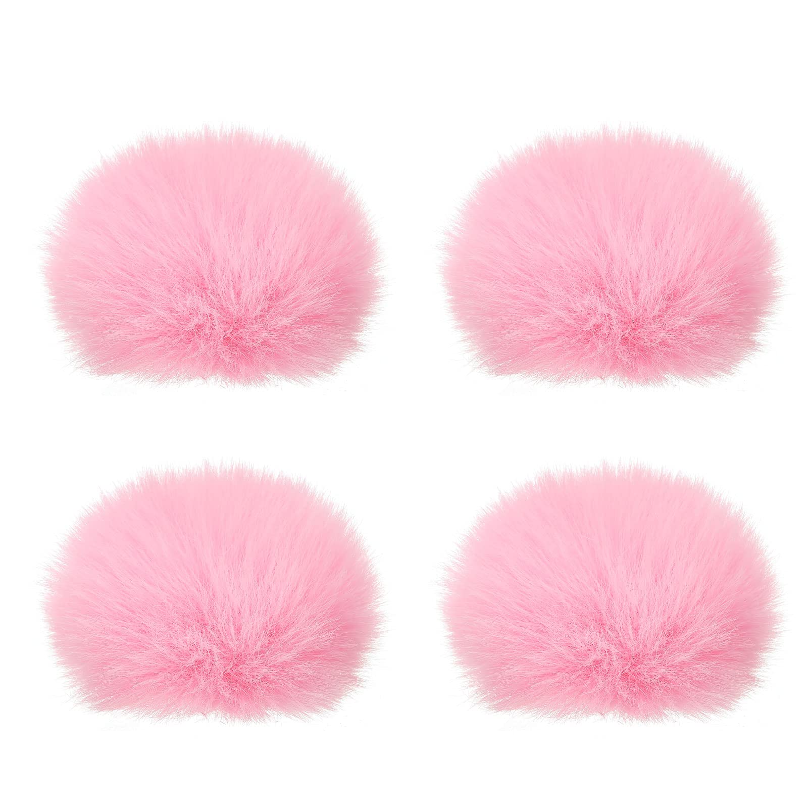 

PATIKIL Fur Microphone Wind Shields, 7mm x 62mm, Microphone Covers, Windscreens for Indoor and Outdoor Microphones, Pink, 4-Pack