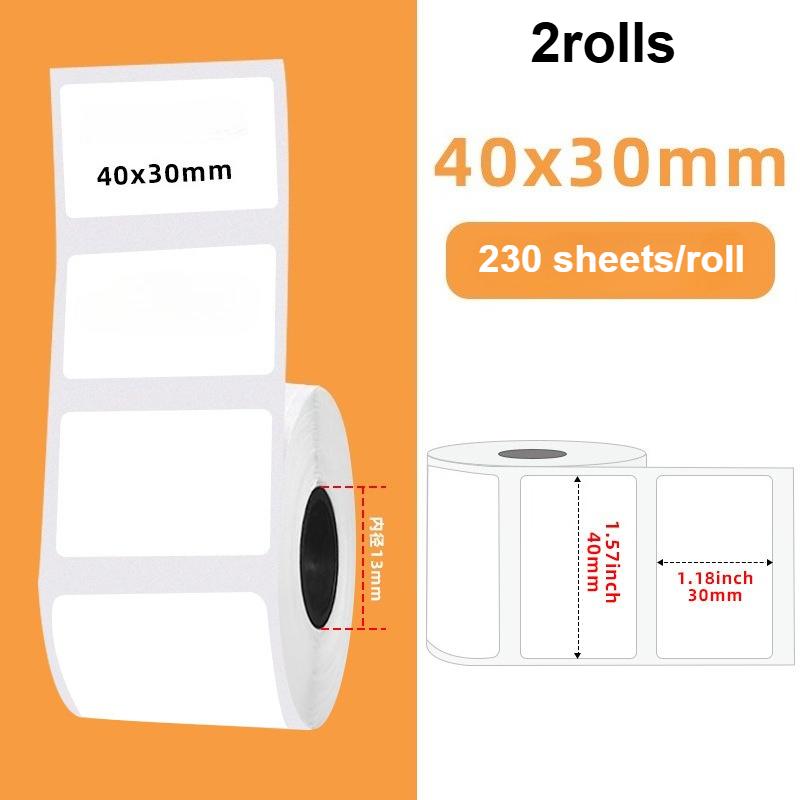 

2rolls White Label Stickers, Each Roll Contains 230 sheets, Suitable for Home/School/Office/Address/Barcode/Label Stickers