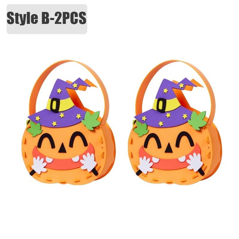 1-6 STÜCK Halloween Süßigkeitenbeutel für Kinder Filz Kürbis Geschenk Tragetasche Feiertagsparty Halloween Dekorationen Zubehör