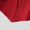 INCERUN Men V Neck Ruffled Long Sleeve Irregular Party Blazer Short Coats