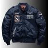 Men's Winter Hip Hop Thick Warm Jacket Motorcycle Ma-1 Aviator Pilot Cotton Down Parka Male Baseball Bomber Jackets M-5XL