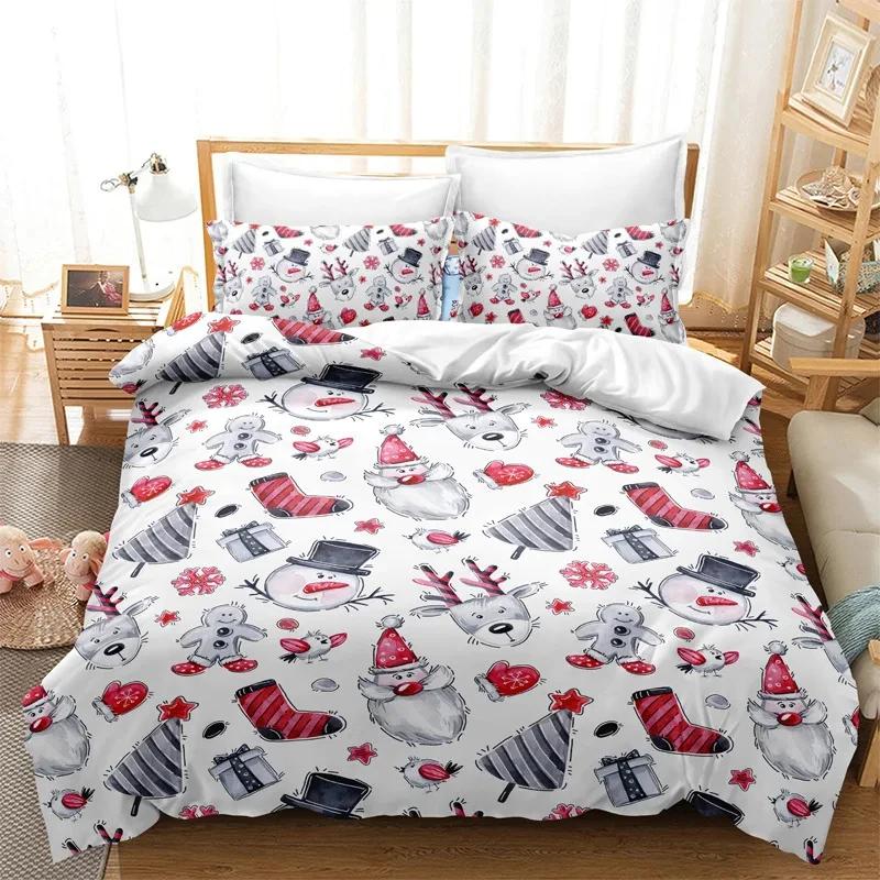 2024 Christmas Boys Cartoon Duvet Cover Pillowcase Bedroom Textile Decor 200x200cm Duvet Cover Bed Set Quilt Cover Pillowcase