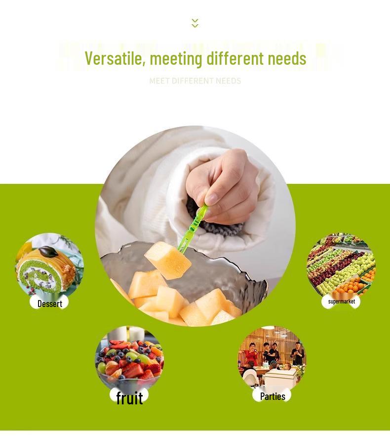 Individually Wrapped Disposable High-End Clear Plastic Fruit & Dessert Forks