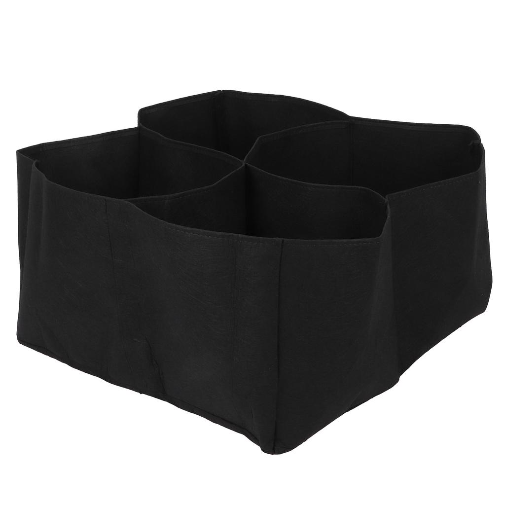 60x60x30CM 4 Compartimente Grilate Jardineră de Grădină Ridicată Sac de Plantare Cultivare Sac pentru Plante Legume