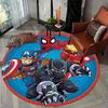 1pz Tappeto Rotondo Marvel Avengers Super Eroi - Antiscivolo, Lavabile in Lavatrice in Poliestere per Decorazione Soggiorno e Camera da Letto