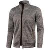 Autunno e inverno uomo lungo cerniera maglia maglione maniche sottili velluto trendy maglioni giacche taglie forti uomo