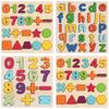 Wooden Montessori Number And Letter Puzzle For Early Childhood Learning And Cognitive Development