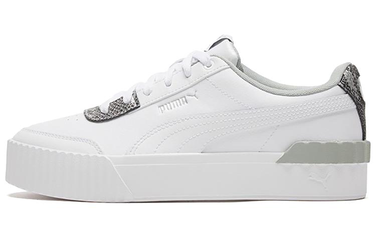 PUMA Carina Lift Snake White/snake Print Low Casual Board Shoes Women s 373230-01 35.5
