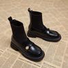 Fashion boots for women in the autumn of 2025versatile and slimming with thick heels and elastic socks