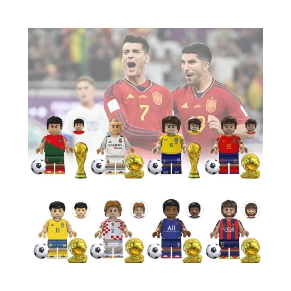 (Cristiano Ronaldo)Mini Football Player Figure Toy Cute Cartoon Building Block For Children