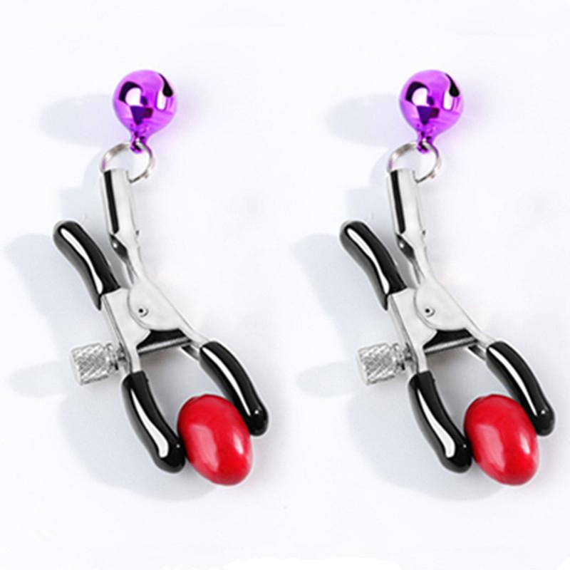 1 Pair Adult Nipple Clamps Metal Milk Clip Breast Clitoris Massage Sex Toy for Couples Novelty Lover Game Female Sex Toys