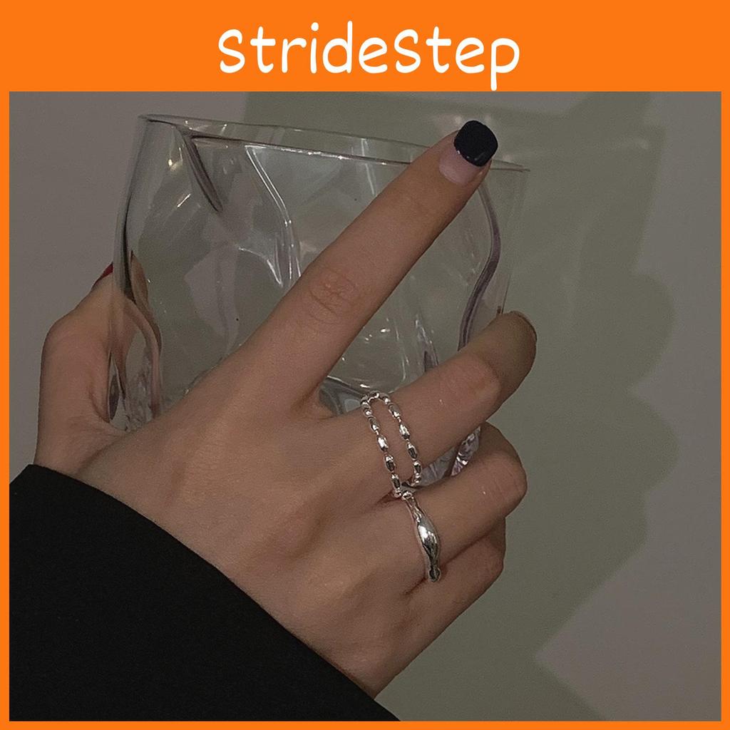Chic 925 Sterling Silver Geometric Adjustable Ring High-end Aesthetic For Women Gift Option