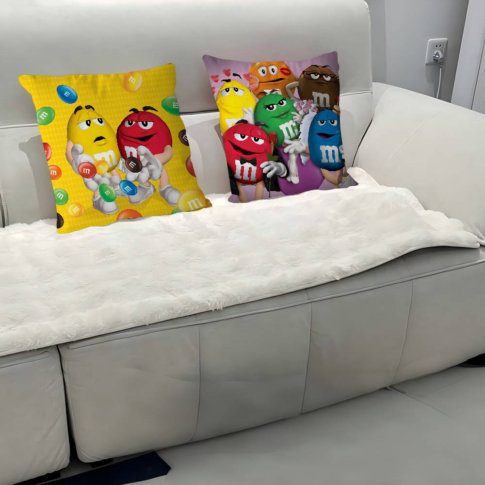 M&Ms C-ChocolateS Pillow Gift Home Office Decoration Bedroom Sofa Car Cushion Cover Case 45x45