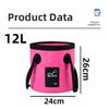 12L Folding Portable Multifunctional Waterproof Outdoor Travel Bucket Storage Container Camping Hiking Car Washing Bucket Camp