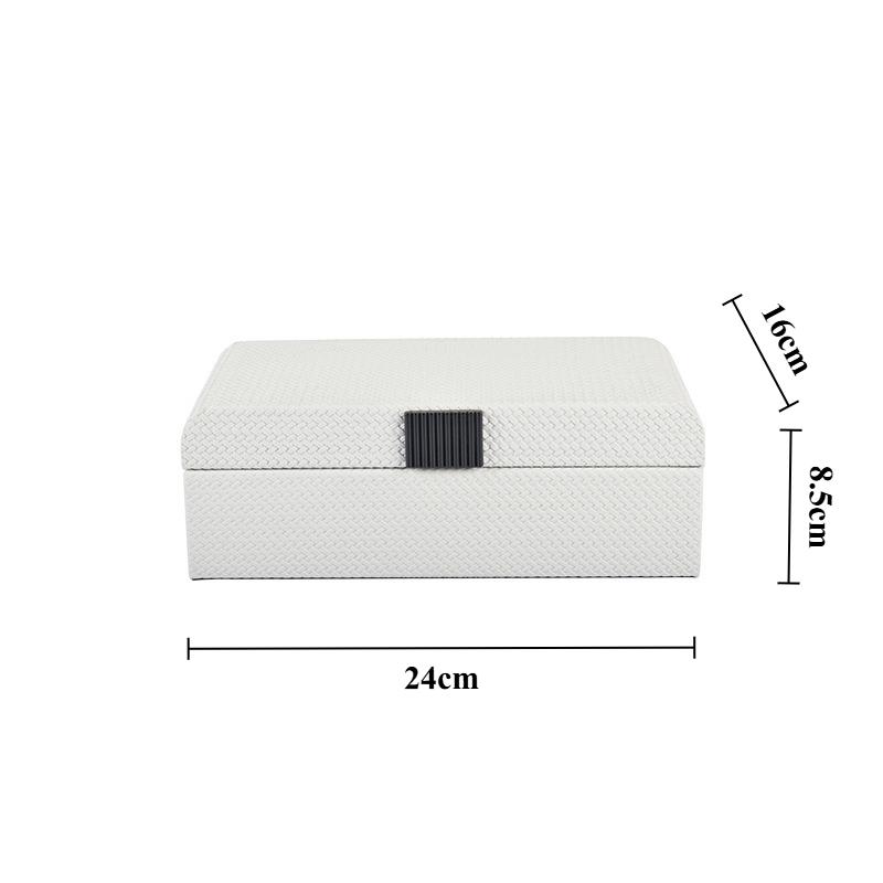 

Leather Jewelry Box White Jewelry Storage Boxes Creative Desktop Organizer Boxes Modern Room Soft Decoration Box Ornaments