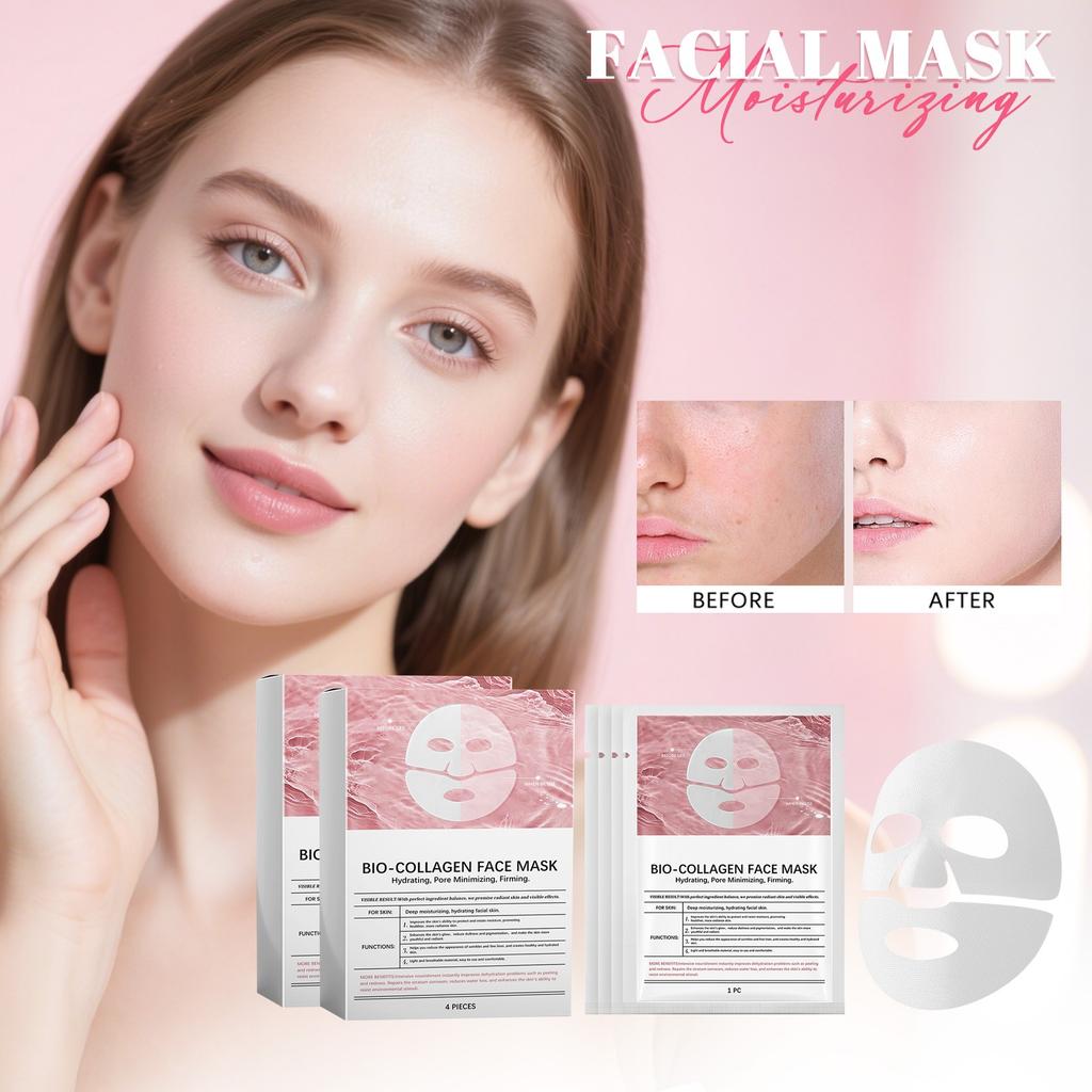 Collagen Mask Moisturizing Mask, Shrinking Pores, Delicate Skin, Facial Wrinkle Patch,20ml 4pcs/box,1pc,