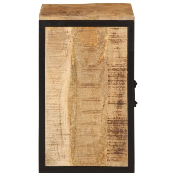 VidaXL Armoire de Salle de Bain, Placard de Toilette avec Porte et Compartiment, Meuble de Rangement, Moderne, Bois Massif 358573