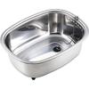 [Made In Japan] Stainless Steel Washtub with Legs and Inner Stopper, A-75435, Approx. 29 X 38 X 15.5 Cm