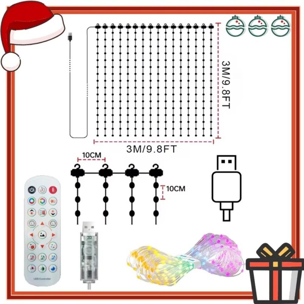 RGB Smart Curtain Lights Music Sync LED Party Lights New DIY Pattern Lights  for Valentine's Day