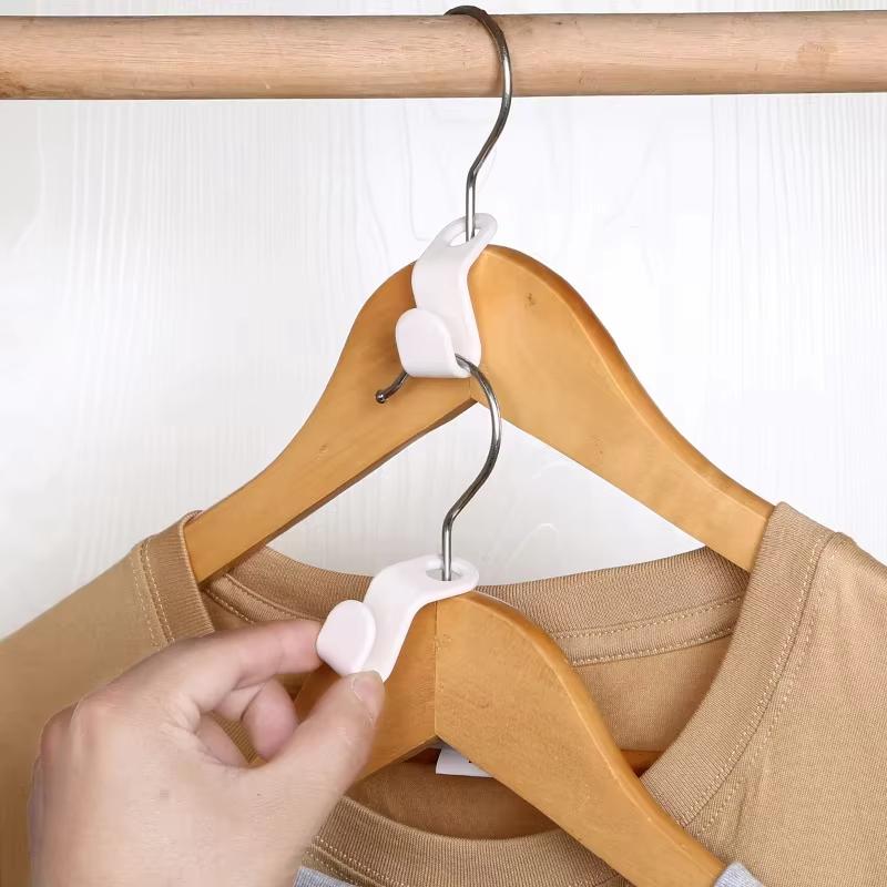 30 Pcs Mini Clothes Hanger for Closet Connector Hooks Cascading Plastic Wardrobe Coat Organizer Rack Holders Space Saving Hooks