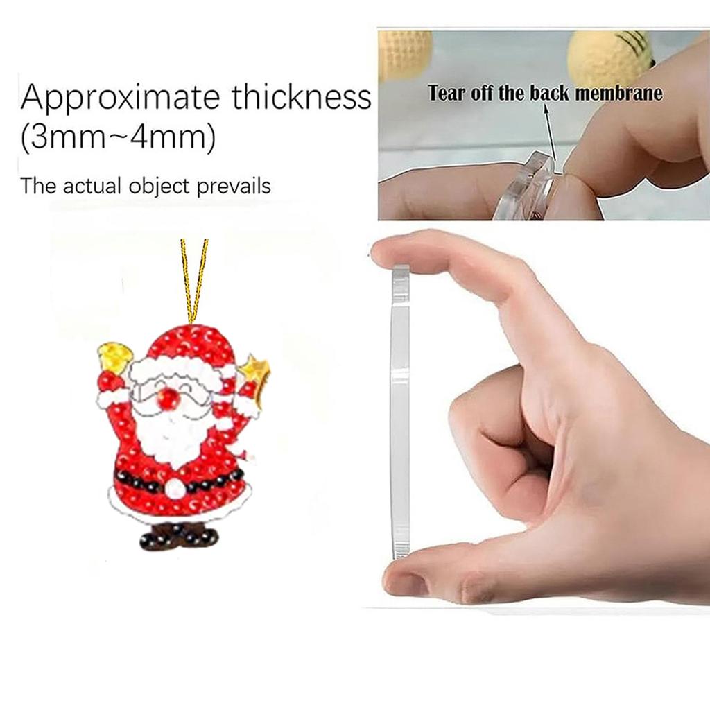 2D Flat Acrylic Ornaments, Christmas Tree Ornaments, Suitable For Christmas Decoration