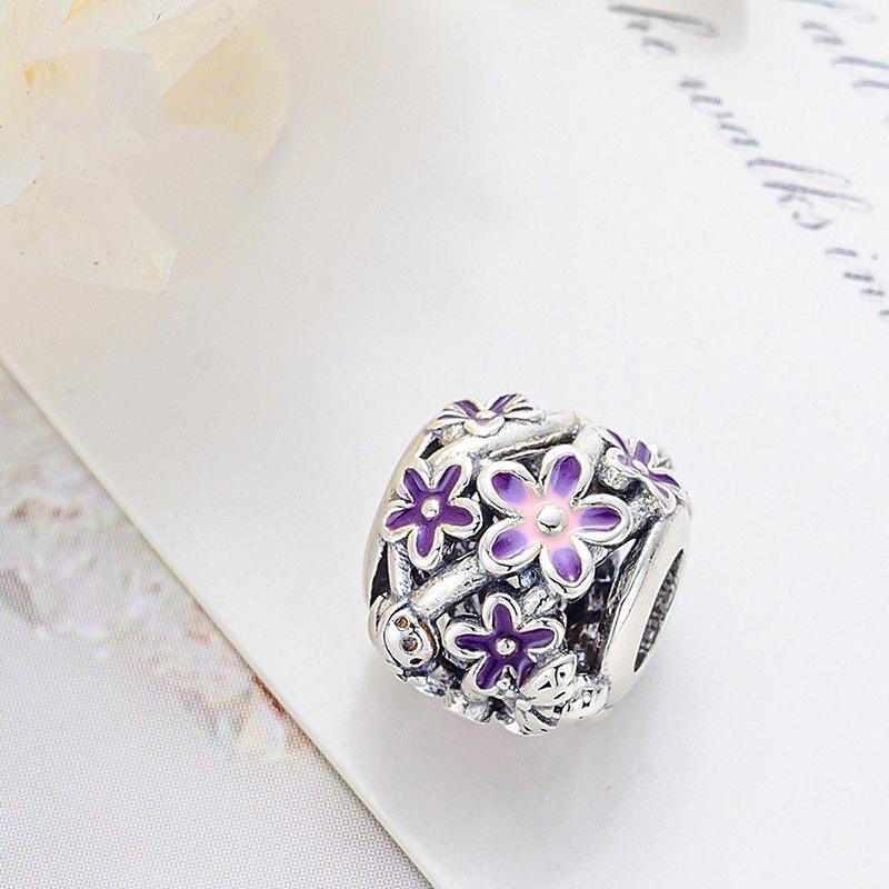 Original Charmscopper Flower Bouquet Sunflower Love Dangle Charm Bead Fit Diy Bracelet Trinket For Women Jewelry