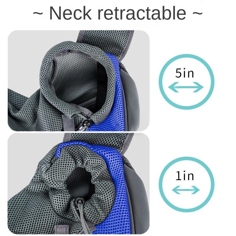 Portable Pet Front Carrier Bag, Mesh Breathable Dog Backpack for Outdoor Travel, Adjustable Shoulder Sling Tote Pouch for Small Dogs & Cats