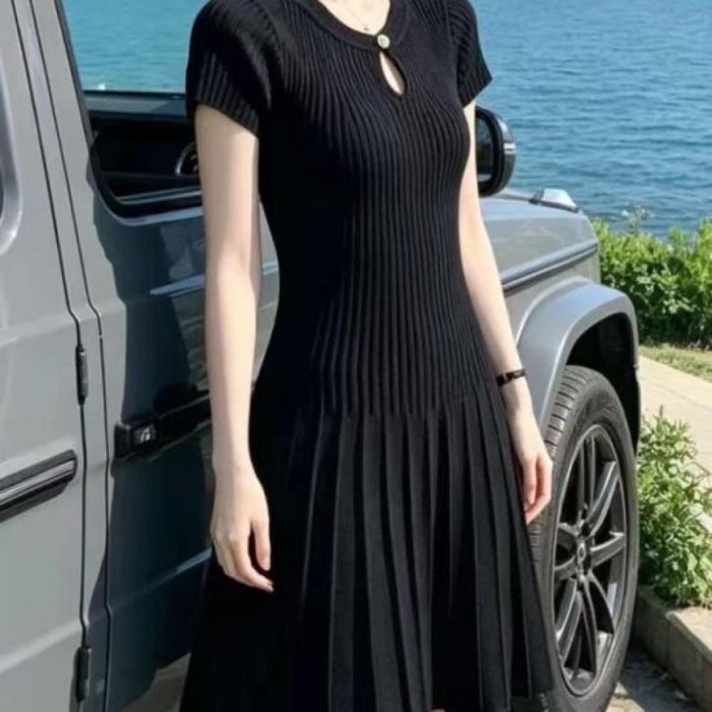 Rellawear Ribbed Pleated Dress 2color 26jt13