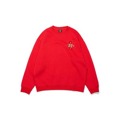 Li-Ning Bluza z okrągłym dekoltem Rijin Doujin Series Lunar Year Edition z nadrukiem graficznym Unisex Top Vermilion AWDT015-1