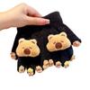 Keep Warm Cartoon Capybara Gloves Cute Winter Children Gloves Kawaii Kids Warm Mittens  Outdoor