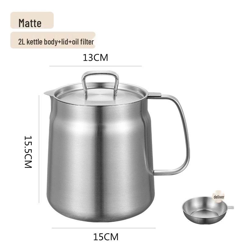 304 Stainless Steel Multifunctional Oil Pot with Filter and Storage Tank