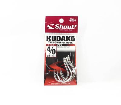 Shout 04-KH Kudako Power Jigging Gancho Único Prata Tamanho 4/0 (7406)