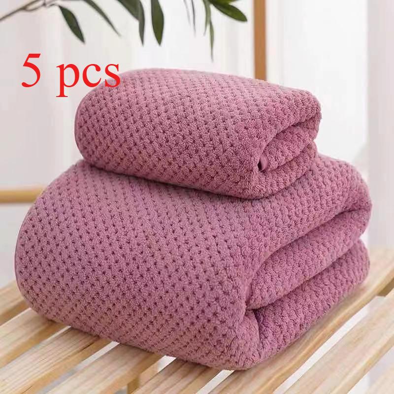 

5 шт. Полотенца большого размера Банные полотенца Чистый хлопок Сильное влагопоглощение Не линяют Не выцветают Быстросохнущие Бытовые полотенца Приятные для кожи и мягкие 30*30cm вино красного