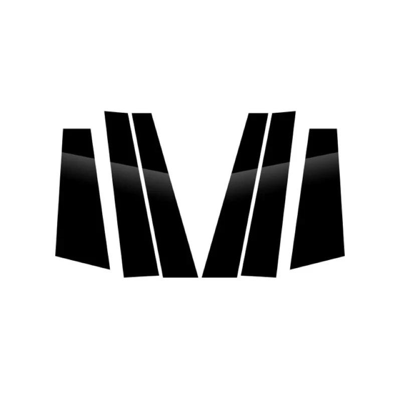 Carbon Fiber Black Car Window Door Column BC Pillar Post Cover Trim Fit For Toyota Sienna  2022 Mirror Effect PC