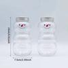WTEMPO Snowman Mini Gift Jars with Lids Transparent Portable Christmas Party and Event Small Gifts Containers Creative DIY Plastic Empty Bottles