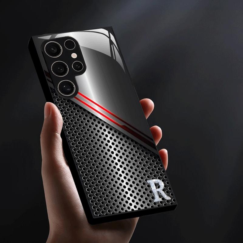Sleek Black Silver Sports phone case s26 ultra case glass mobile phones for Samsung Galaxy S26 S25 S24 S23 S22FE Ultra Plus
