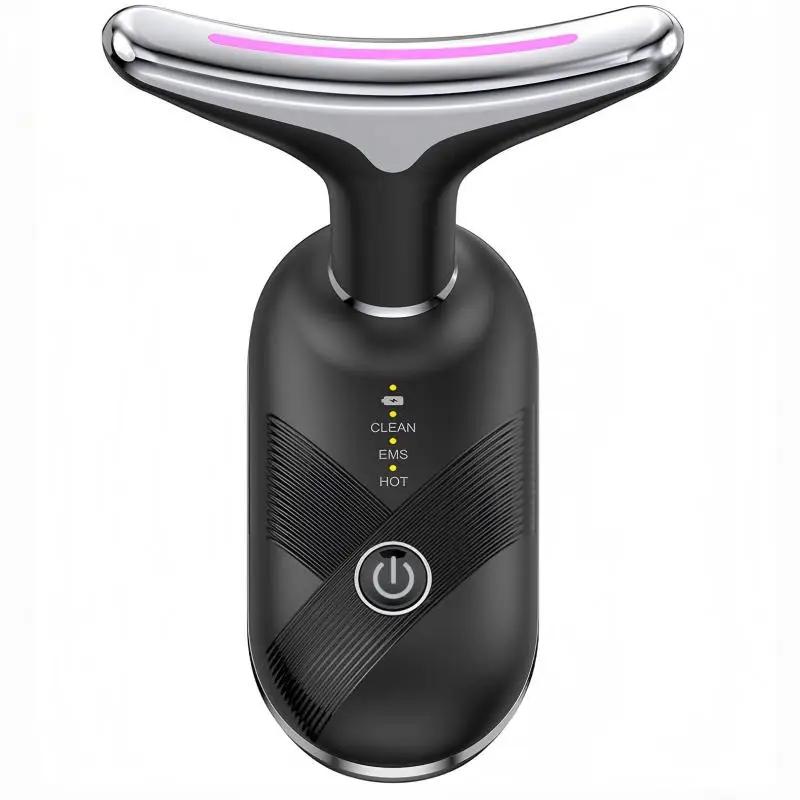 Multi Mode Advanced Facial Sculpting Tool: 3 In 1 Vibration Microcurrent Massager for Neck, Face and Double Chin Removal