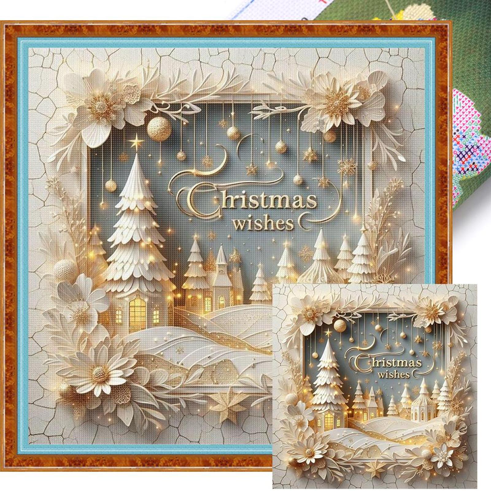 

Scenery Printed Cross Stitch Kit DIY 11CT Embroidery Craft Set Home Wall Decor Easy Pattern Aida Stamped Fabric Embroidery Set