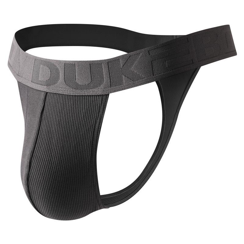 Men Sexy G-String Soft Ribbed T-Back Thongs Breathable Underwear Bulge Pouch Underpants Male Bikini Trunks Wide Belt Panties