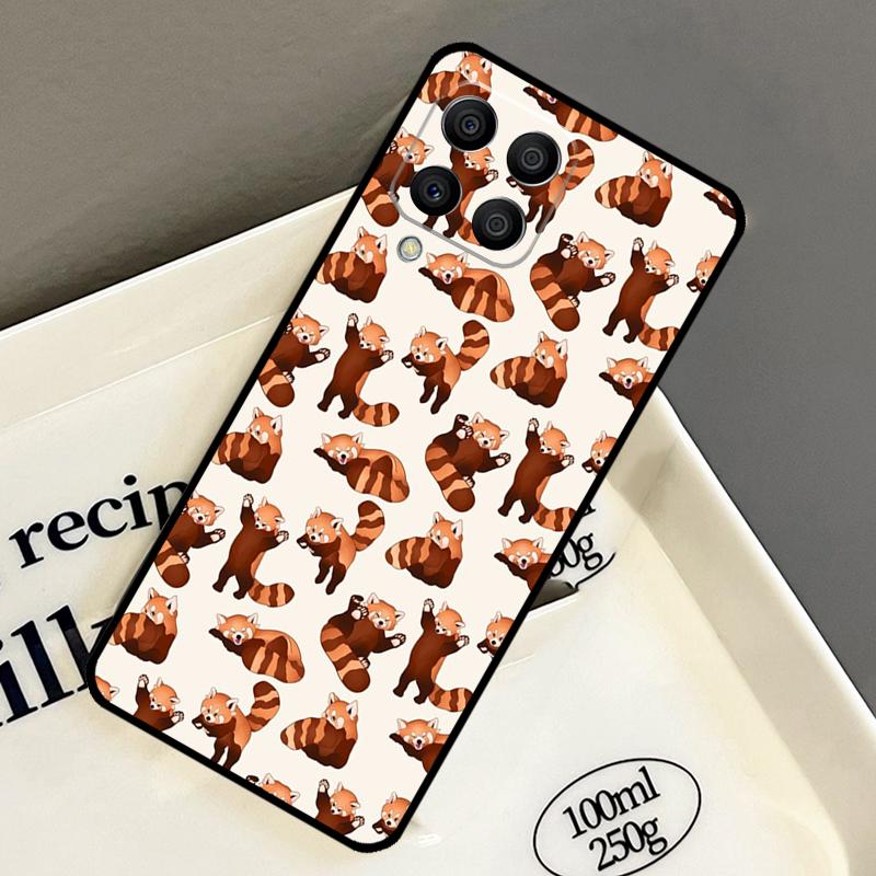Red Panda Cute Animal Case For Samsung Galaxy M15 M55 M12 M13 M14 M54 M23 M16 M11 M21 M31 M20 M34 M52 M32 M36 M56