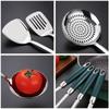 Sada kuchyňského nádobí z nerezové oceli 304, Kuchyňské potřeby, Obracečka, Polévková lžíce, Smažicí obracečka, Sada na vaření, 4 ks