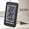 Indoor Outdoor Thermometer LCD Thermo Meter with Clock Wireless Temperature Room Therm Ometer Digital Ther Mometer for Home Office Bedroom