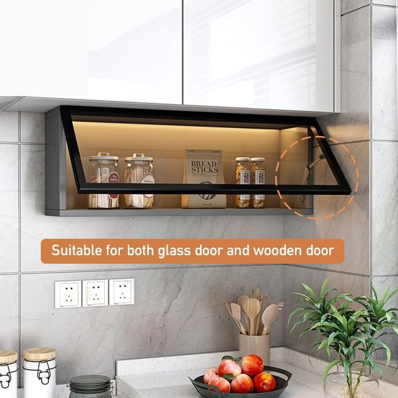Adjustable Soft Close Lid Support Hinges Heavy Duty Hydraulic Cabinet Hinge Randomly Stop Soft Closing Door Support Lift Up