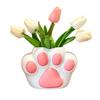 Cat Paw Vase Soft Enamel Artistic Flower Arrangement Vase TV Cabinet Home Living Room Decoration Accessory
