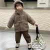 2025 Autumn/Winter Boys' Lambswool Quilted Fleece Coat for Small and Medium Sized Children