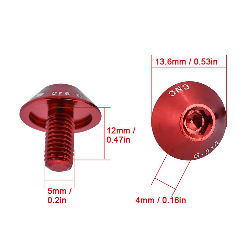 GUB G 510 2Pcs M5 * 12mm Bike Bicycle Water Bottle Cage Holder Bracket Screw Bolts