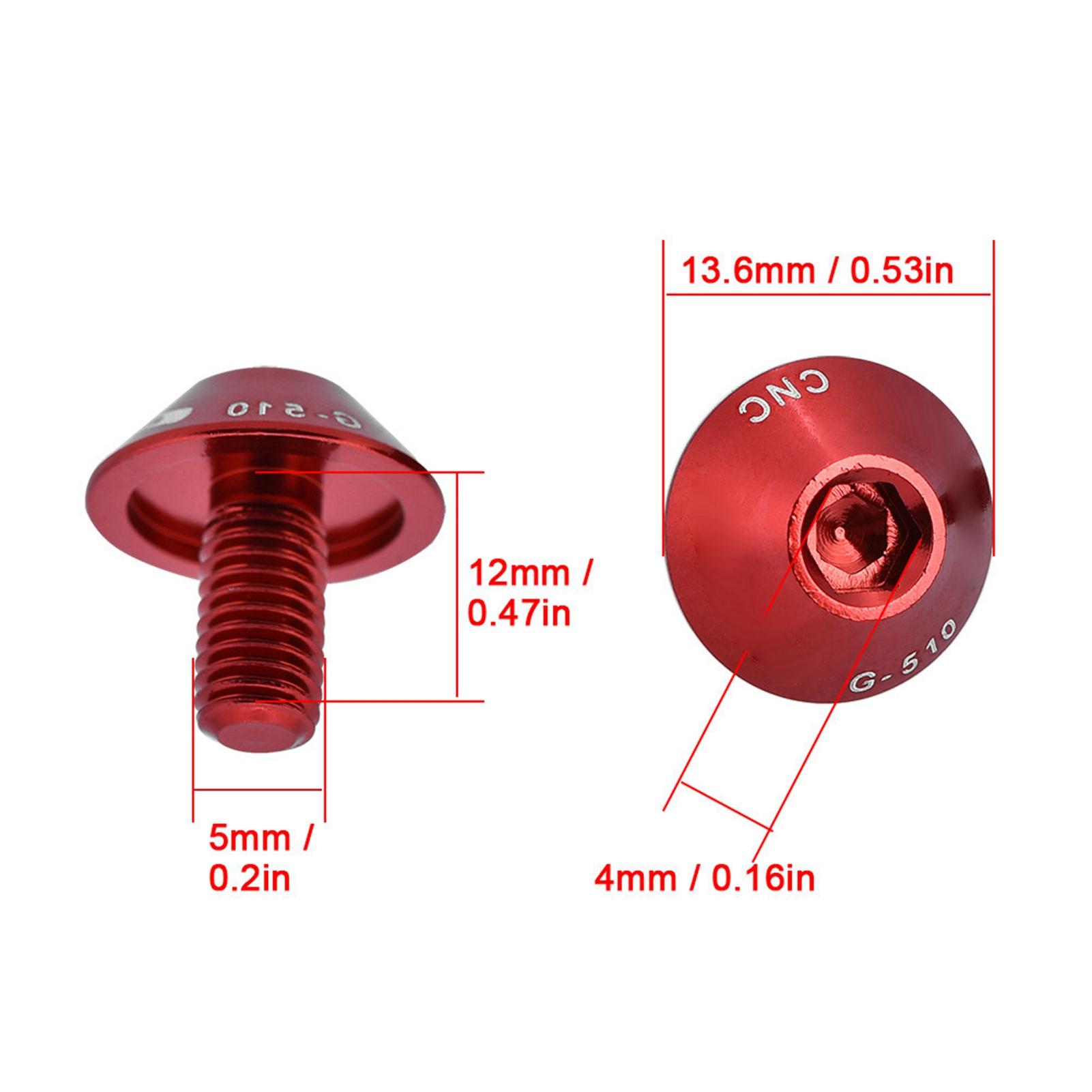 GUB G 510 2 Stuks M5 * 12 mm Fiets Fiets Bidonhouder Houder Beugel Schroefbouten Red brown
