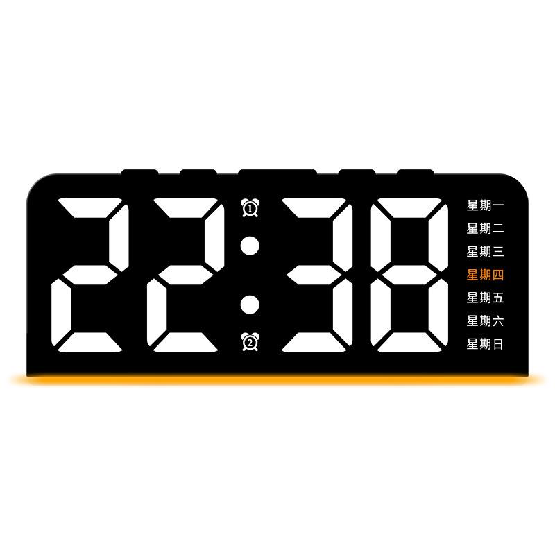 New LED Large Word Digital Clock Aura Light Date Sleeping Table Clock Multifunctional Digital Alarm Clock