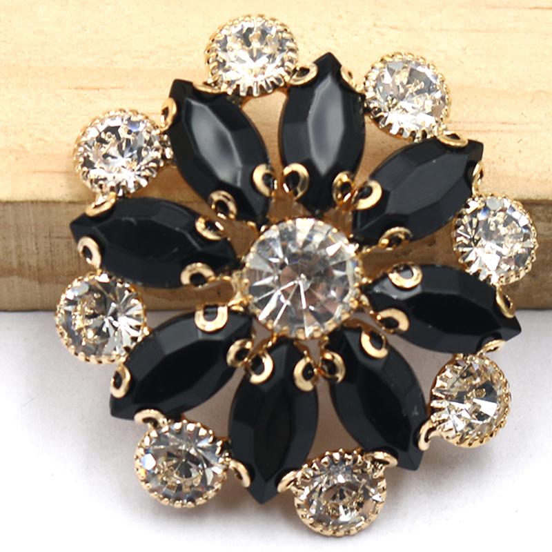 LKERAN5PCS37 * 37MM Circular Diamond Inlaid Acrylic Horse Eye Used For Clothing Buttons, Bow Hair Accessories, Jewelry Accessor