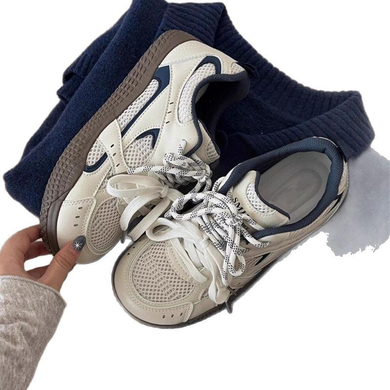 Mango head mesh white shoes women's breathable women's shoes 2025 summer new ins Korean version versatile niche casual shoes